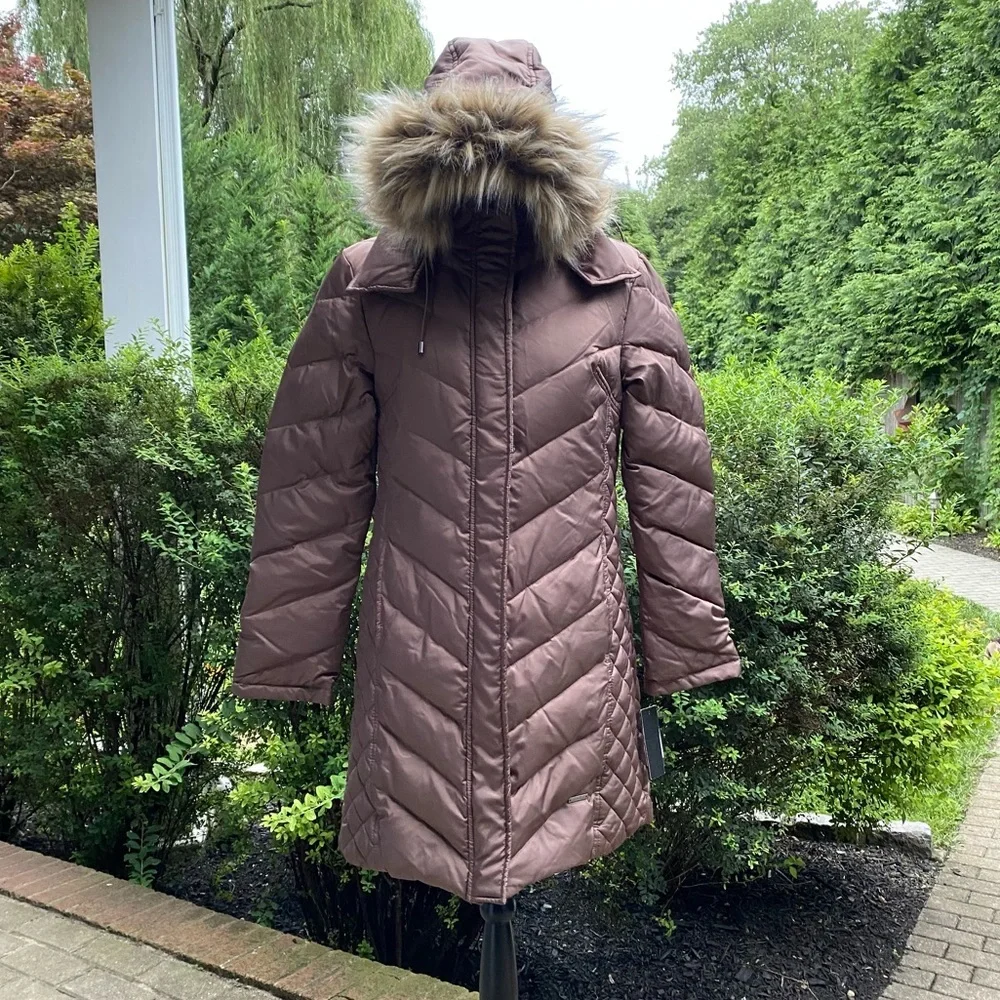 Kenneth Cole NY Faux Fur Trimmed Hood Puffer Coat - Picture 9 of 12